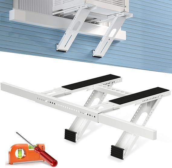 Cestluck No Drill Window AC Support Bracket: Adjustable Air Conditioner Support Bracket, Heavy Duty, Fits Single & Double-Hung Windows, Universal Units for 5000-24000 BTU, Up to 350 lbs