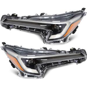 Headlight Assembly Driver Passenger Compatible with 2023 2024 Corolla SE/XLE/XSE/Hybrid XLE/Hybrid SE 2023 Corolla Hybrid XSE 81150-02U60 81110-02T70 (Left&Right)