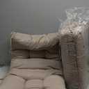 Outdoor Chair Cushions Set of 2, 42x21x4 Inch Patio Cushion for Dining/Rocking Chairs, High Back Soft Seat Pad with Ties, Indoor Outside Use, Fade-Resistant & Waterproof, Beige