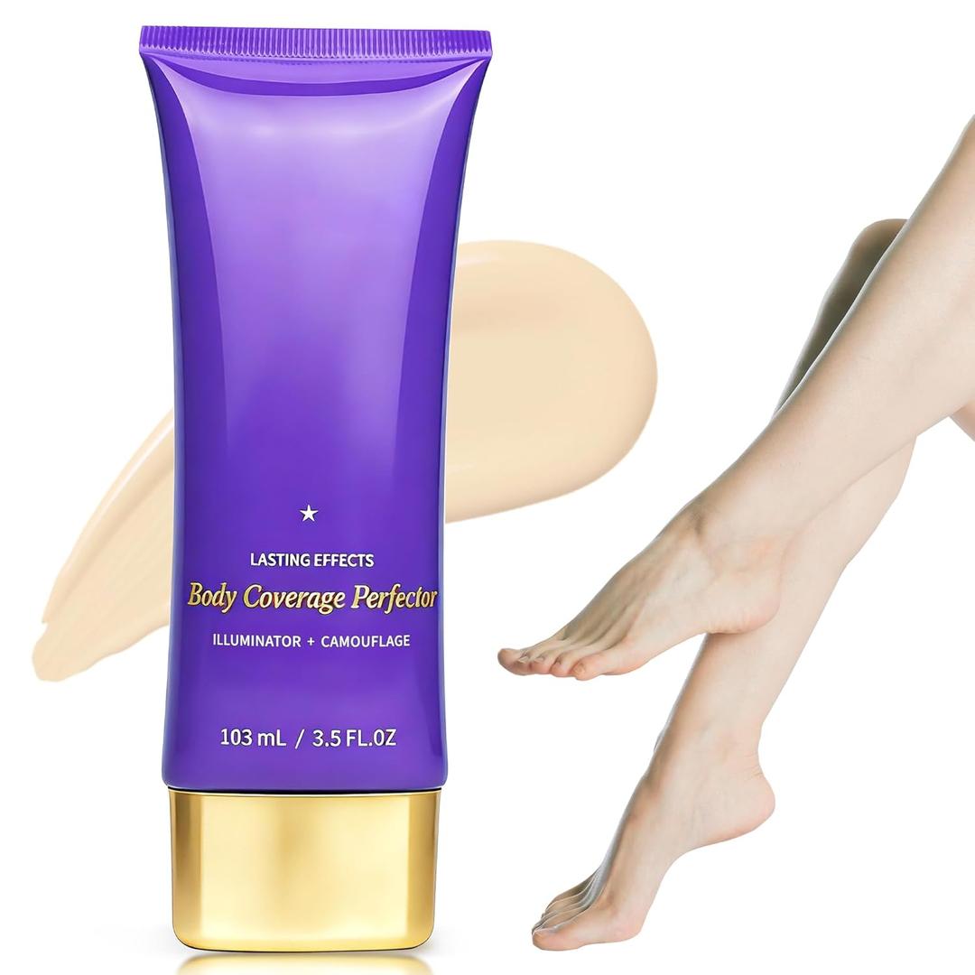 Body Coverage Perfector Waterproof, Tattoo Cover Up Leg Body No Transfer, Scar Cover up, Tattoo Concealer Skin Full Coverage Long Lasting, Wedding, Party, Meeting, Interview 3.5oz, Light Radiance
