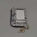 GIANCOMICS Slim Wallet Credit Card Holder Women, Goth Bat Rfid Blocking Small Card Case, Keychain Thin Pocket Curved Zipper Wallet, Travel Card Holder PU Leather ID Window, Ladies Female Gifts