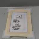 Americanflat 5x7 Picture Frame with Shatter-Resistant Glass - Use as 4x6 Frame with Mat or Display 5x7 Photo Without Mat - Hudson Collection - Wide Picture Frames for Tabletop and Wall - Natural Oak