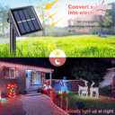 JMEXSUSS 200 LED Solar Rope Lights, 72ft IP 65 Outdoor Waterproof Christmas Lights With 8 Modes, Red and White for Fence Yard Walkway