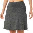 Xioker Women Skorts Skirts with Zipper Pockets,Athletic Golf Tennis Swim Skirts 20" Knee Length Skorts for WomenGrey Charcoal 2XL