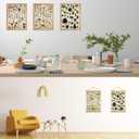 Fainne Set of 6 Plant Poster Vintage Botanical Prints 12 x 16 Inch linen Decorative Wrap Poster Tree Art Picture Vintage Mushroom Floral Nature Decor Cactus Prints