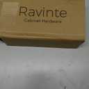 Ravinte 5 Pack Solid 5 Inch Kitchen Square Cabinet Handles Brushed Brass Drawer Pulls Kitchen Cabinet Hardware Handles (5" Hole Center)