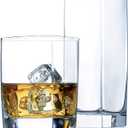 Le'raze Collins Everyday Drinking Glasses Set of 16 Drinkware Kitchen Glasses for Cocktail, Iced Coffee, Beer, Ice Tea, Wine, Whiskey, Water, 8 Tall Highball Glass Cups & 8 Short Old Fashioned.