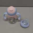 Hahaland Sippy Cups for Baby 6-12 Months - 2 in 1 Spout & Straw Unicorns Sippy Cups for Toddlers 1-3 No Spill Transition Weighted Straw Cup (1 Cup with 2 Nipples) Baby First Christmas Gifts