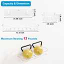 CGBE Acrylic Self-Adhesive Shower Caddies: No-Drill Bathroom Wall Shelf with Hidden Hooks & Drainage Holes - Clear Waterproof Organizer for Bathroom, Kitchen Storage (2 Pack, 2.3" L  3.6" W  1.8" D)