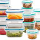 Snapware Plastic Total Solutions (14-Pack, Mixed Sizes) Food Storage Containers Set, Airtight & Leakproof Plastic Locking BPA-Free Lids Tupperware, Freezer Dishwasher Microwave Safe