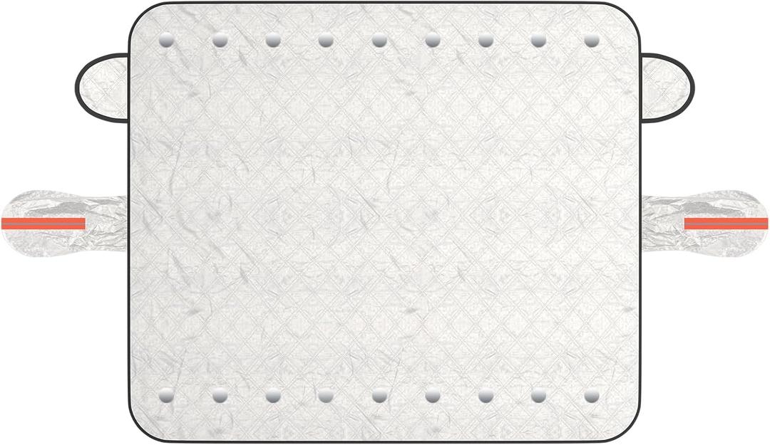 GNILLKO Car Windshield Snow Cover, Magnetic Car Windshield Cover 5-Layer Protection for Snow Ice Frost Sun, Car Windshield Cover with Side Mirror Protector Fit for Most Standard Cars, SUV