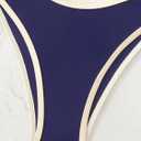 Fanuerg Women's Triangle Bikini Sets Circle Ring Linked Two Piece Swimsuit Color Block Cheeky Bathing Suits (M)