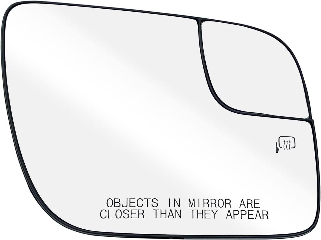 Passenger Right Side Mirror Glass Replacement Compatible with 2011-2019 Ford Explorer, Heated with Convex Blind Spot Auxiliary Glass, Non-BSD, Replaces OE BB5Z-17K707-A BB5Z-17K707-B
