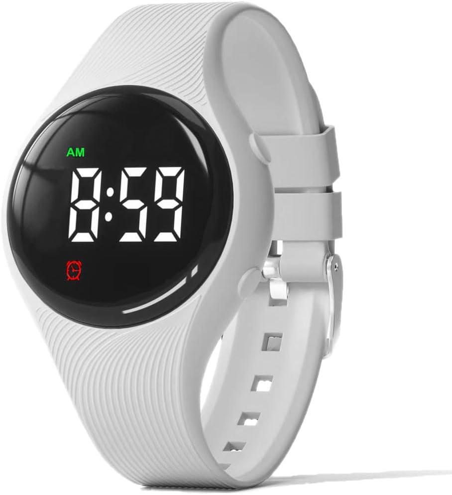 Potty Training Watch - Water Resistant Silent Vibrating Watch - Rechargeable Medical Reminder Watch - with Alarm and Lock Screen (White)