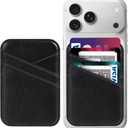 Miroddi for MagSafe Wallet, Magnetic Wallet for iPhone 17/16/15/14/13/12 Series, 0.12 Ultra-Thin Leather Magnetic Phone Card Holder, 3 Card Slots, Fits 3 Cards, Crazy Horse Leather, Black