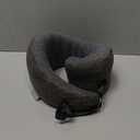 JSELF Travel Pillow, Memory Foam Travel Neck Pillow for Airplanes, Double Support to The Neck, Head, and Chin, 360 Ergonomic Design Full Neck Surround Pillow for Office, Airplanes & Car (Dark Gray)