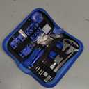 Watch Repair Kit, BYNIIUR Watch Battery Replacement Tool Kit, Watch Repair Tools & Kits, Watch Link Removal Tool Kit Watch Band Tool Set with Carrying Case, Watch Case Opener Spring Bar Tools (Blue)