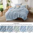 Bedsure Queen Comforter Set - Light Blue Soft Bedding for All Seasons, Cationic Dyed Bed Set, 3 Pieces, 1 Queen Size Comforter (90"x90") and 2 Pillow Shams (20"x26"+2")