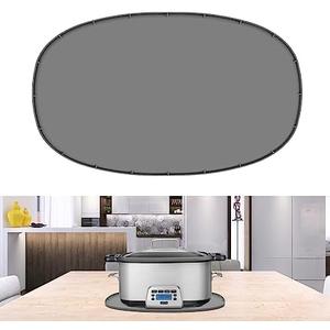 Heat Resistant Mat for 6-8 Quart Slow Cooker, Kitchen Heat Resistant Silicone Trivet，Oval Thickened Silicone Non Slip Heat Resistant Mat