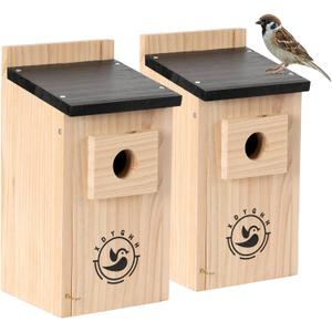 2 Pack Bird Houses for Outside,Bird House kit,Hummingbird House,Blue Bird House Outdoor Wren Swallow Finch
