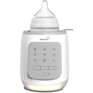 Bottle Warmer, GROWNSY Fast Baby Milk Warmer with Timer for Breastmilk or Formula, Accurate Temperature Control, with Defrost, Sterili-zing, Keep, Heat Baby Food Jars Function