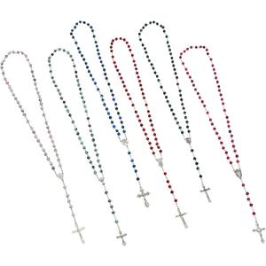 Juvale 12 Pack Rosary Beads for Men and Women, Bulk Necklaces for Catholic Gifts (6 Colors) - Rosary for Women