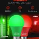 Red Light Bulbs Green Light Bulbs [4 Pack] - A19 LED Red and Green Bulbs 9W (60W Equivalent) - E26 Base Colored Light Bulb for Christmas Party Porch Decor