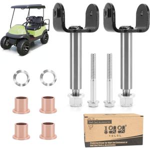 10L0L Complete Front End King Pin Kit for Club Car Precedent 2003.5-up Gas/Electric Golf Cart, OEM# 102287201 103638601 103638801