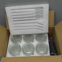 12 Oz Hobnail Drinking Glasses Set of 6 - Clear Multipurpose Glassware Sets, Decorative & Stylish Glasses Drinking Set W/Straws for Bar, Kitchen, Cocktail Glassware - Home, Dining, & Kitchen