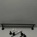 JQK Bathroom Hardware Set, 5-Piece Bath Accessories Set Matte Black Wall Mount Includes 24 in Towel Bar, 9 in HT Bar, TP Holder, Towel Hook x 2, BAS105-PB