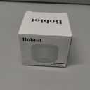 Bobtot Portable Bluetooth Speakers with Strap Easy to Carry, Wireless IPX5 Waterproof Mini Speaker with Loud Stereo Sound, 20 Hours Playtime, Rechargeable Battery, Built-in Microphone, White