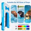 Inflatable Dog Boat Ramp 48"x32", Upgraded Pool Ramp for Dogs, Supports Up to 200 lbs, Stable & Durable Non-Slip Surface, Ideal for Pools, Lakes & Beaches