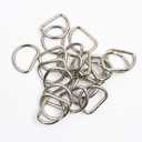 Metal D Rings Heavy-duty Extra Thick 3.8mm Thickness D ring for Sewing Keychains Belts and Dog Leash (1 1/4 inch, Silver)