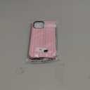 Compatible with iPhone 15 Case, Cute Fashion Aesthetic Striped Pattern Cover for Women, Shockproof Soft TPU and Hard PC Protective Phone Case for iPhone 15 6.1"- Pink