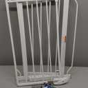 Regalo Safety 29-49" Easy Step Extra Wide Baby Gate for Doorways & Bottom of Stairs, Pressure Mounted Safety Gate with Door for Babies, Toddlers & Pets, White 29-49"W x 30"H