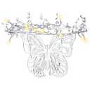 Lineshading 12 Butterfly Cake Stand Acrylic Lighted Cake Holder Acrylic Serving Platter with String Lights Water Drop Diamond String Cupcake Stand Round for Wedding Birthday Dessert Table