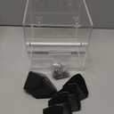 Automatic Bird Feeder No Mess Bird Cage Pet Feeder Seed Food Container for Parakeet Canary Cockatiel Parrot Finch Canary Acrylic (6.3 x 6.3 x 6.3 inch)