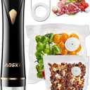 Vacuum Sealer Machine for Food Storage: Compact Food Sealer Saver 5X Fresh Longer, Handheld Detachable Water Tank, 10 PCS Vacuum Seal Bags for Kitchen Fridge Travel Seal Meal Mothers Day Gift For Wife (Small, Black)