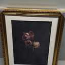 ARPEOTCY Vintage Gold Framed Wall Art, Retro Dark Dried Rose Paintings, Floral Canvas Prints Artwork with Antique Frame, Victorian Wall Picture Decor for Room Gallery Living Room 13x16 inch