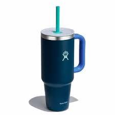 Hydro Flask 40 Oz Travel Tumbler with Handle, Lid and Straw - Insulated Stainless Steel in Sugarplum