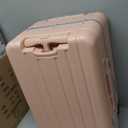 MRPLUM Carry On Luggage Double Handle Suitcase with Net Pocket,Hard Shell Spinner Wheels Luggage with TSA Lock&Seat Belt,20 inch,Pink