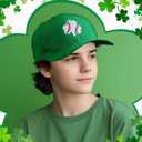 Cuffbow St. Patrick's Day Hat Shamrock Baseball Hat Adjustable Embroidery Irish Cap Green Lucky Shamrock Cap for Men Women (Green, M)