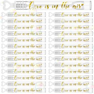 120 Count Wedding Mini Bubble for a Wedding Wands Bulk Heart Bubble Wand for Guests Send Off Party Supplies Valentine Anniversaries Celebration (Love)
