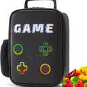 Boy Lunch Box,Kids Lunch Bag Insulated Leather Game Lunch Box for School Thermal Meal Cooler Lunch Boxes for Boy Girl Kid Toddler Teen