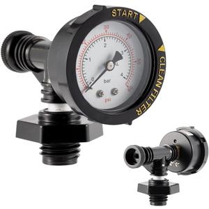 Replacement 24850-0105 Air Relief Valve & Pressure Gauge Assembly for Sta-Rite System 3 Pool & Spa Cartridge Filters - Durable Brass Valve & Dial Gauge for SM, SD, SS Series Models 
