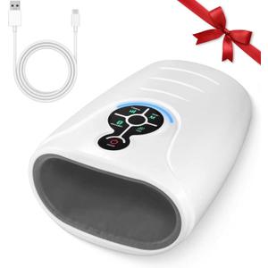 AERLANG Hand Massager Hand Massage Machine with Heat and Compression Cordless Electric Hand Massager for Arthritis and Carpal Tunnel, Birthday Gifts for Women Men mom Husband Gifts Gray-White