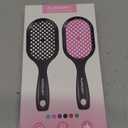 Vented Detangling Hair Brush - 2 Pack Detangler Hairbrush for Effortless Tangle Removal - Ultra-Soft Bristles -For Natural Curly Straight Wet Dry Damaged Hair for Women Men Kids - Black Purple