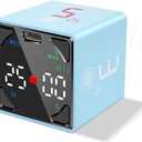 Pomodoro Timer Cube, Digital Productivity Timer, Pause & Resume, Silent, Vibrate & Adjustable Sound Alert, for ADHD, Task, Work, Study,1/3/5/10/15/25/45/60min & Custom Countdown, Blue