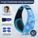 NEWGO Wisdom Teeth Ice Pack Head Wrap Jaw Ice Pack for Face Oral Surgery Pain Relief, Face Ice Wrap with 4 Hot/Cold Packs for Facial, Chin, Jaw (Blue)