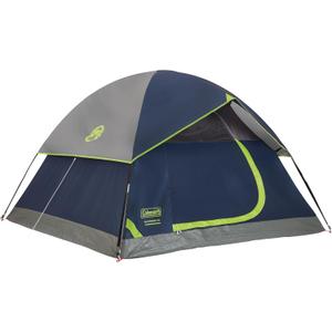 Coleman Sundome 4-Person Tent with Rainfly, Weatherproof Tent Sets Up in 10 Mins (PFAS-Free, Navy Blue)